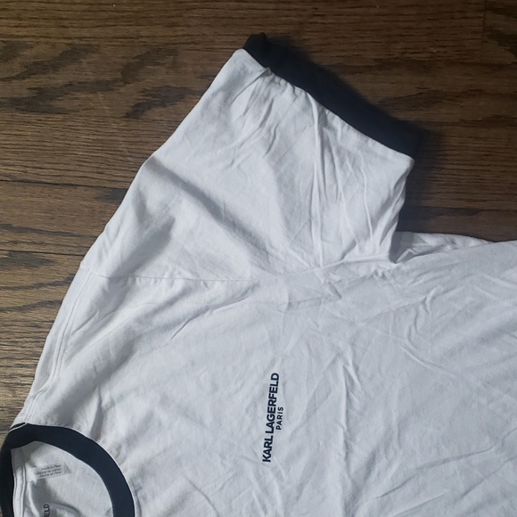 Karl Lagerfeld Paris White and Black Men's Tshirt - Picture 5 of 8
